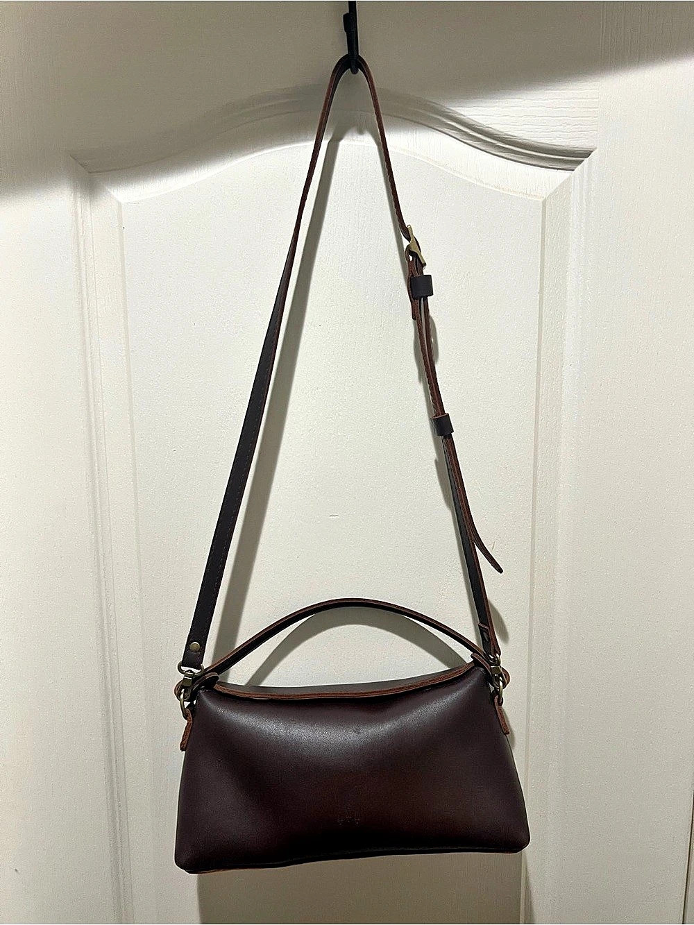 Portland Leather Amelie Crossbody Bag Brown Leather Crossbody Bag New